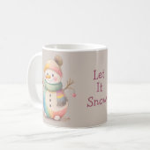 Süßer Schneemann Lass es schneien Kaffeetasse (Vorderseite Links)