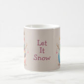 Süßer Schneemann Lass es schneien Kaffeetasse (Mittel)