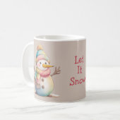 Süßer Schneemann Lass Es Schneien Kaffeetasse (Vorderseite Links)