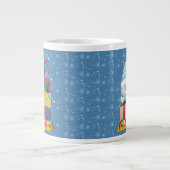 Süßer Schneemann "Leuchte Hell" Weihnachtskaffeeta Jumbo-Tasse (Vorderseite)