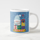 Süßer Schneemann "Leuchte Hell" Weihnachtskaffeeta Jumbo-Tasse (Rechts)