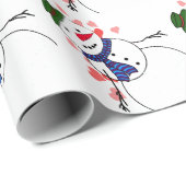 Süßer Schneemann Liebe Geschenkpapier (Rolleneckpunkt)