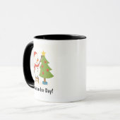 Süßer Schneemann schmückt Baum Tasse (Vorderseite Links)
