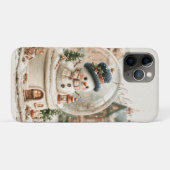 Süßer Schneemann-Schneekugel Case-Mate iPhone Hülle (Rückseite (Horizontal))