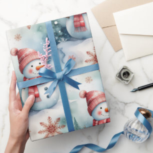 Süßer Schneemann-Weihnachten  Geschenkpapier