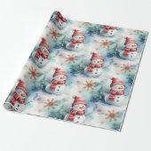 Süßer Schneemann-Weihnachten Geschenkpapier (Ungerollt)