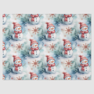 Süßer Schneemann Weihnachten Seidenpapier