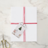 Süßer Schneemann-Weihnachtsgeschenkanhänger mit Ba Geschenkanhänger (Mit Garn)