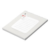 Süßer Schneemann-Winter-Notizblock Notizblock (Rotiert)