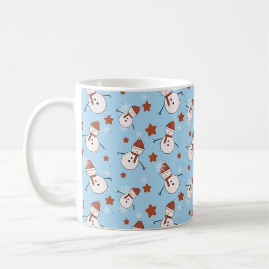 Süßer Schneemann Winterbecher Kaffeetasse (Links)