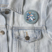 Süßer Schneemann Winterstimmung Weihnachten Button (Beispiel)