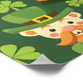 Süßer Schnurrbart-Leprechaun Poster (Ecke)