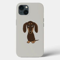 Süßer Schokoladen-Dachshund | Cartoon Wiener Dog