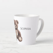Süßer Schokoladenbrauner Teddybär Milchtasse (Rechte Ecke)