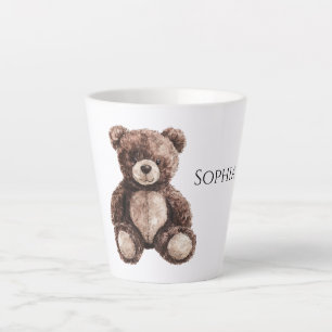 Süßer Schokoladenbrauner Teddybär Milchtasse