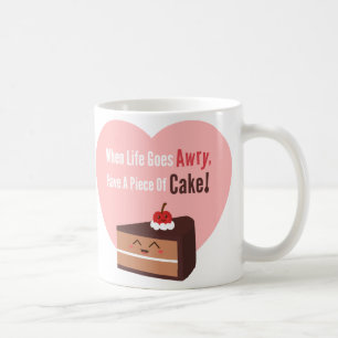 Süßer Schokoladenkuchen Lustiger Spruch Kaffeetasse