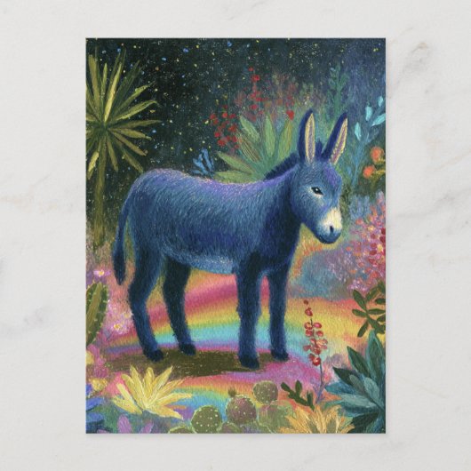 Süßer schöner Esel Postkarte (Vorderseite)