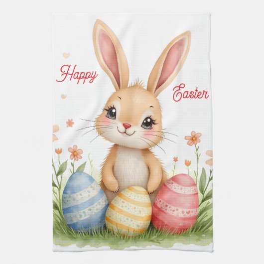 Süßer, schöner Osterhase - beliebte Sammlung Geschirrtuch (Vertikal)