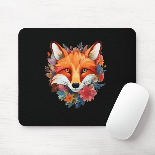 Süßer Schöner Wasserfarben-Fuchs-Blume Mousepad (Mit Mouse)