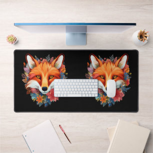 Süßer Schöner Wasserfarben-Fuchs-Blume Schreibtischunterlage