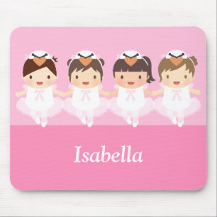 Süßer Schwan-Ballett-Ballerina Für Mädchen Mousepad