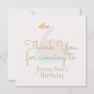 Süßer Schwan Rosa Schleife Mädchen Geburtstagsfeie