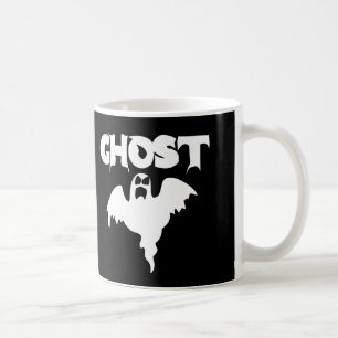 Süßer Schwarz-Weiß-Geist Halloween Kaffeetasse
