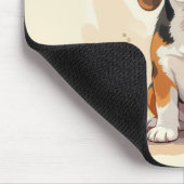 Süßer schwarzer brauner und weißer dreifarbiger Be Mousepad (Ecke)