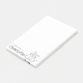 Süßer schwarzer Cartoon-Katzenname Post-it Klebezettel (angewinkelt)