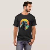 Süßer schwarzer Lab Schwarzer Labrador Retriever W T-Shirt (Vorne ganz)