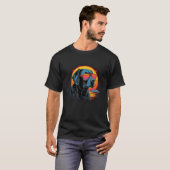 Süßer schwarzer Lab Schwarzer Labrador Retriever W T-Shirt (Vorne ganz)