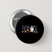 Süßer schwarzer Labrador-Hund Halloween-Kürbis Lab Button (Vorne & Hinten)