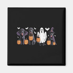 Süßer schwarzer Labrador-Hund Halloween-Kürbis Lab Magnet