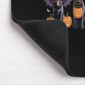 Süßer schwarzer Labrador-Hund Halloween-Kürbis Lab Mousepad (Ecke)