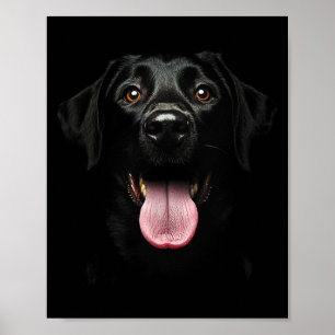 Süßer schwarzer Labrador Retriever Welpe Hund Gesi Poster