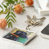 Süßer schwarzer Labrador-Schlüsselanhänger durch Schlüsselanhänger (Seite)