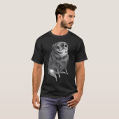 Süßer schwarzer Mops T-Shirt (Vorne ganz)