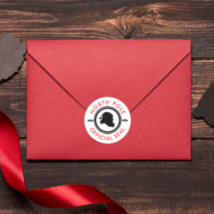 Süßer schwarzer roter und weißer Weihnachtsmann-We Runder Aufkleber