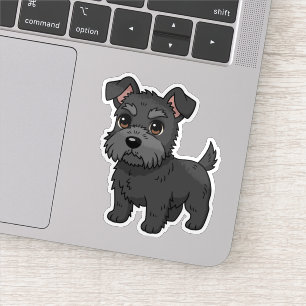 Süßer schwarzer schottischer Terrier-Hund Aufkleber