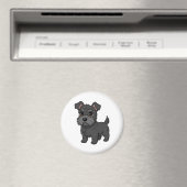 Süßer schwarzer schottischer Terrier-Hund Magnet (In Situ (Geschirrspüler))