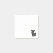 Süßer schwarzer schottischer Terrier-Hund Post-it Klebezettel (Vorderseite)