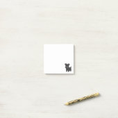 Süßer schwarzer schottischer Terrier-Hund Post-it Klebezettel (Auf Schreibtisch)