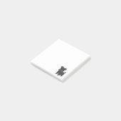 Süßer schwarzer schottischer Terrier-Hund Post-it Klebezettel (angewinkelt)