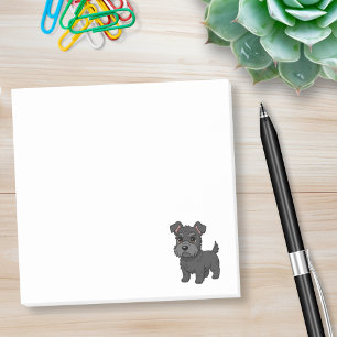 Süßer schwarzer schottischer Terrier-Hund Post-it Klebezettel