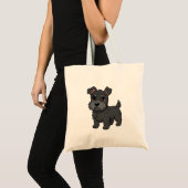 Süßer schwarzer schottischer Terrier-Hund Tragetasche (Vorderseite (Produkt))