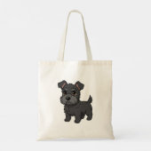 Süßer schwarzer schottischer Terrier-Hund Tragetasche (Rückseite)