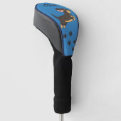 Süßer schwarzer Tannendachshund Golf Headcover (angewinkelt)