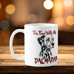 Süßer Schwarzer Tee & Dalmatiner PERSONALISIEREN Kaffeetasse