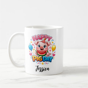 Süßer-Schwein-Tag-Tasse – Niedlicher Schweinliebha Kaffeetasse
