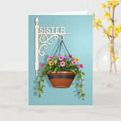 Süßer Schwesterntag Blüten Karte (Gelbe Blume)